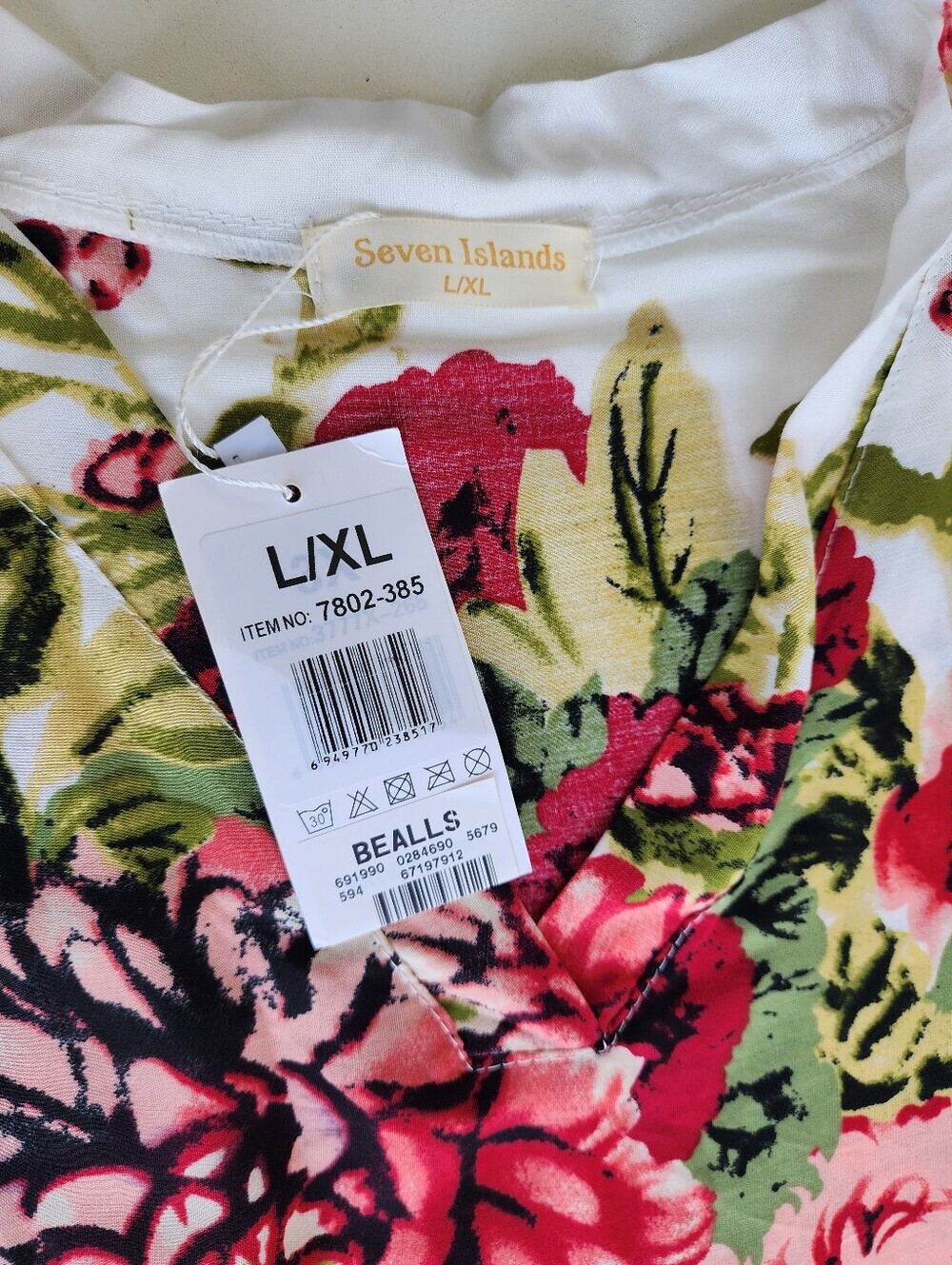 NWT Seven Islands Light Flowy Boho Summer Maxi Dress Floral Swim Cover Up L / XL - Picture 7 of 13